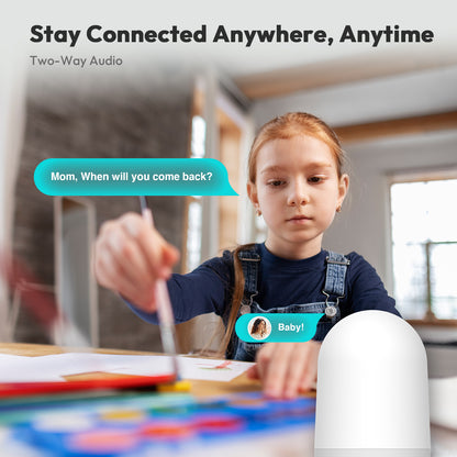 Botslab Indoor Smart Pan Tilt Camera C212 - 2K WiFi Indoor Home Security Dome Camera with Human and Motion Detection, Night Vision Baby Monitor, Compatible with Google & Alexa | Product of USA